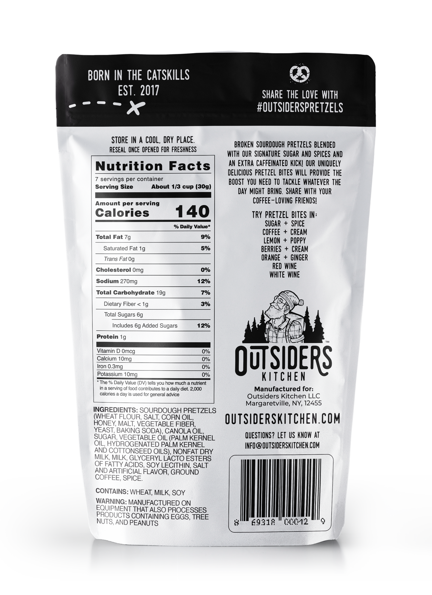 Outsiders Kitchen - Coffee + Cream Pretzel Bites 1 bag