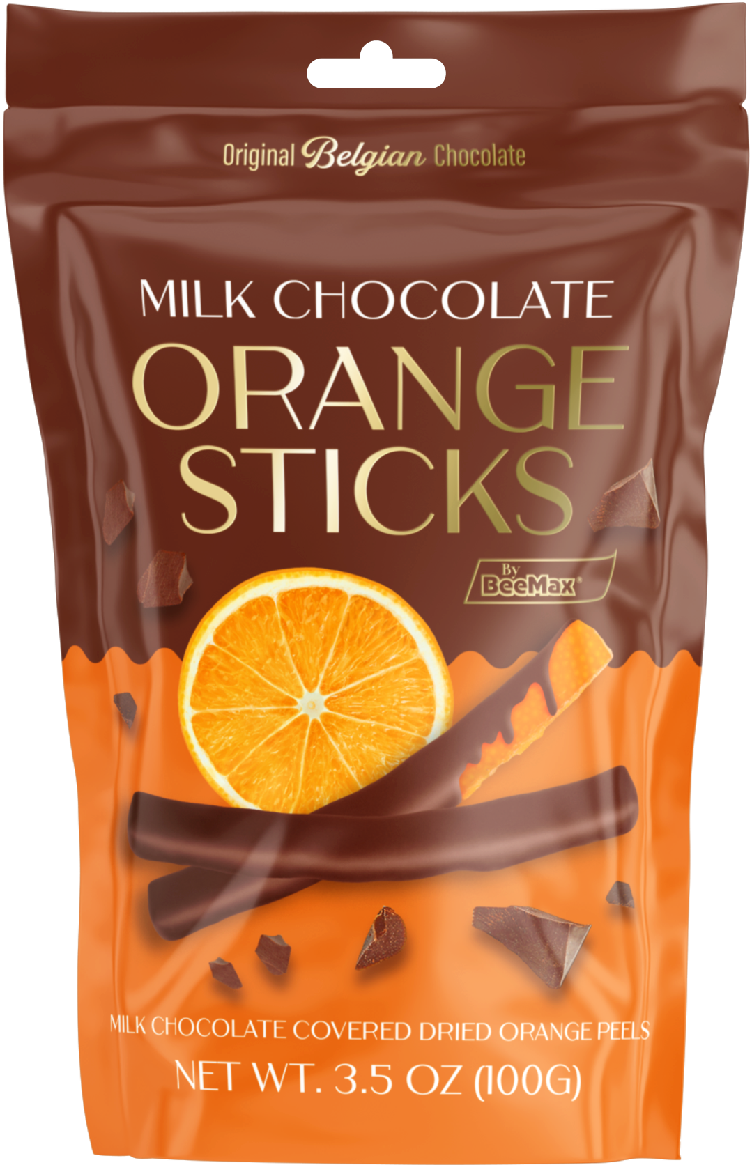 Beemax - Milk Chocolate Covered Dried Orange Sticks