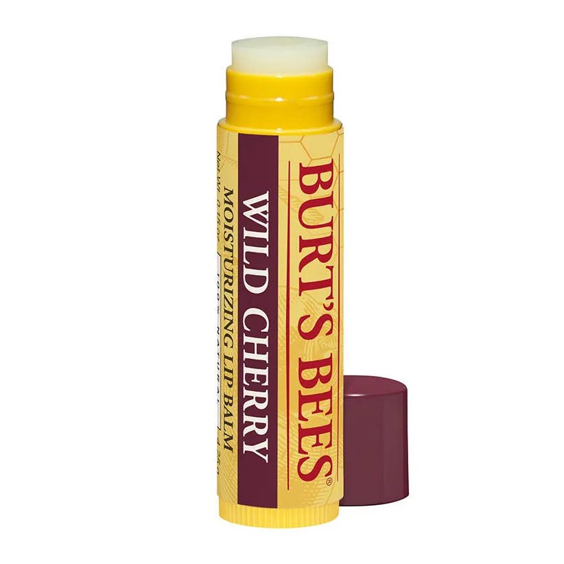 Burt's Bees - Wild Cherry Lip Balm Display With Beeswax, 12 Count