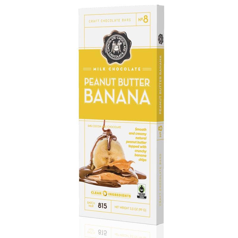 NO 8 - Milk Peanut Butter Banana Bar 3.5 OZ -