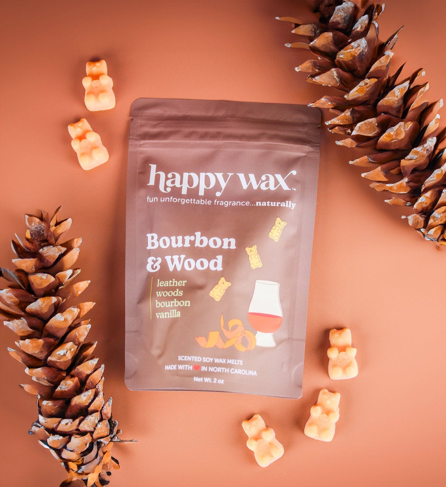 Bourbon & Wood Wax Melts - Sample Pouch (2 oz)