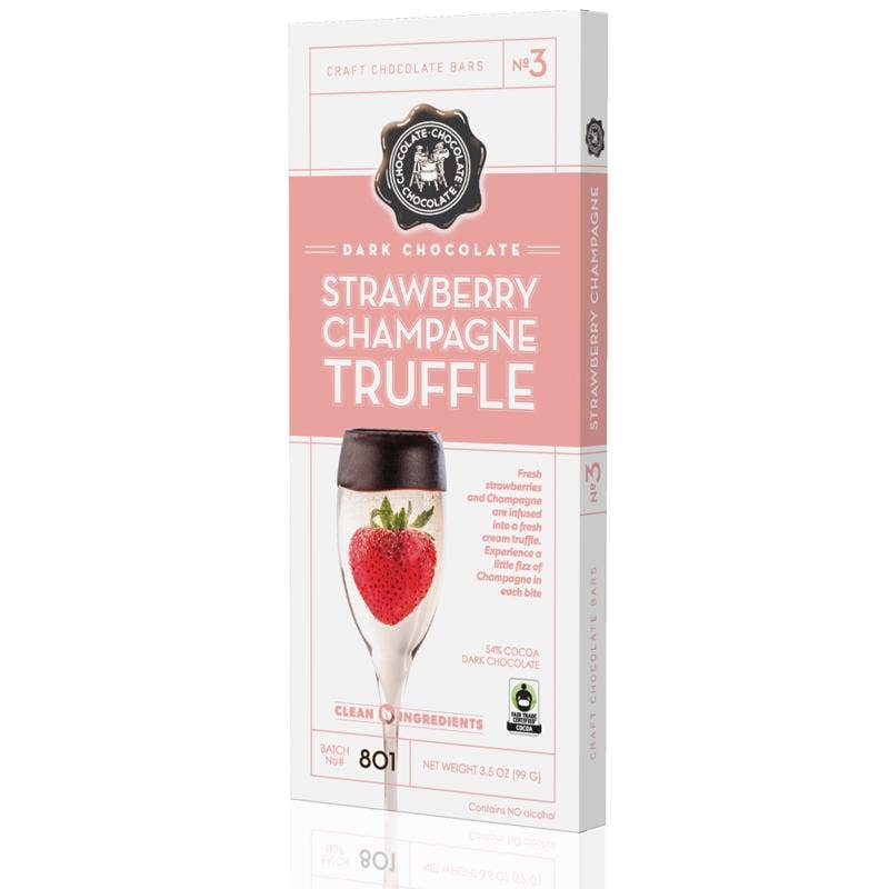 NO 3 - Dark Strawberry Champagne Truffle Bar -