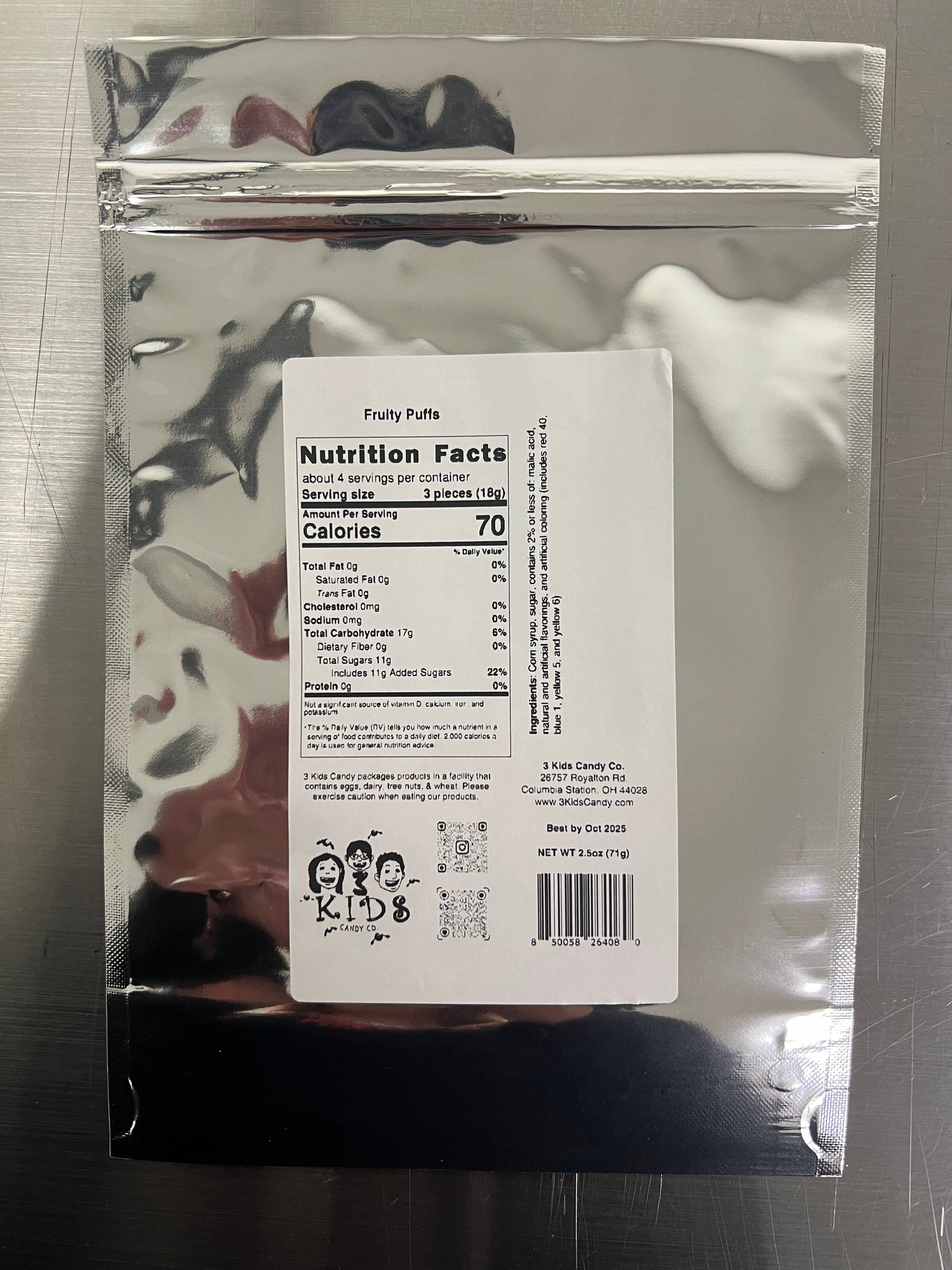 Freeze Dried Fruity Puffs (Made from Jolly Ranchers)