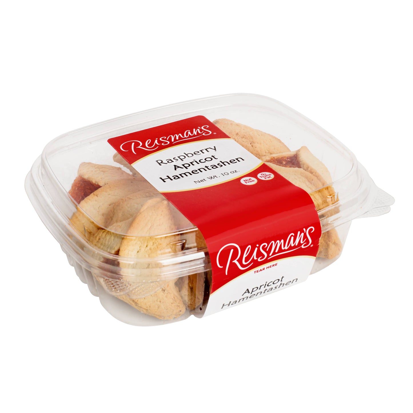 Raspberry and apricot hamentashen