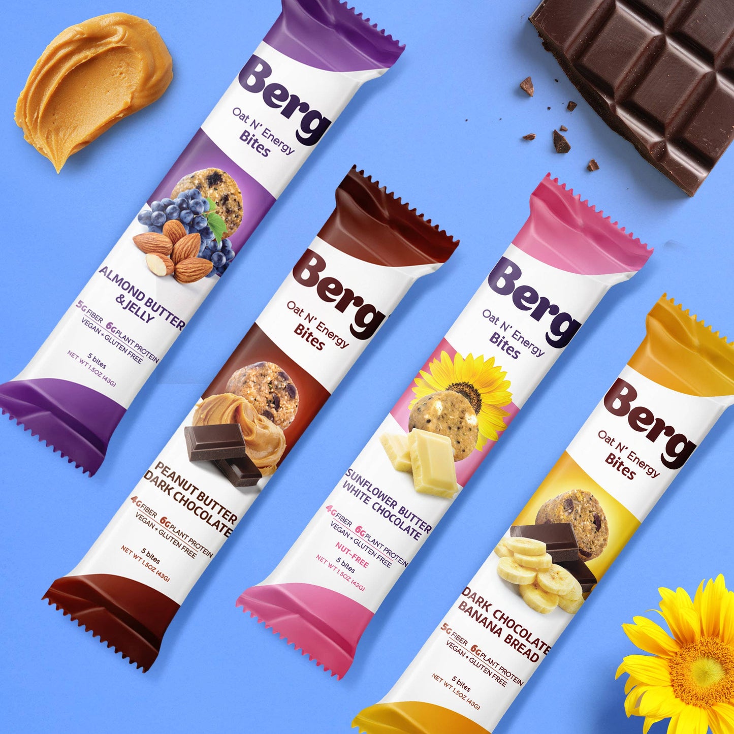 1.5oz Sunflower Butter White Chocolate Energy Bites