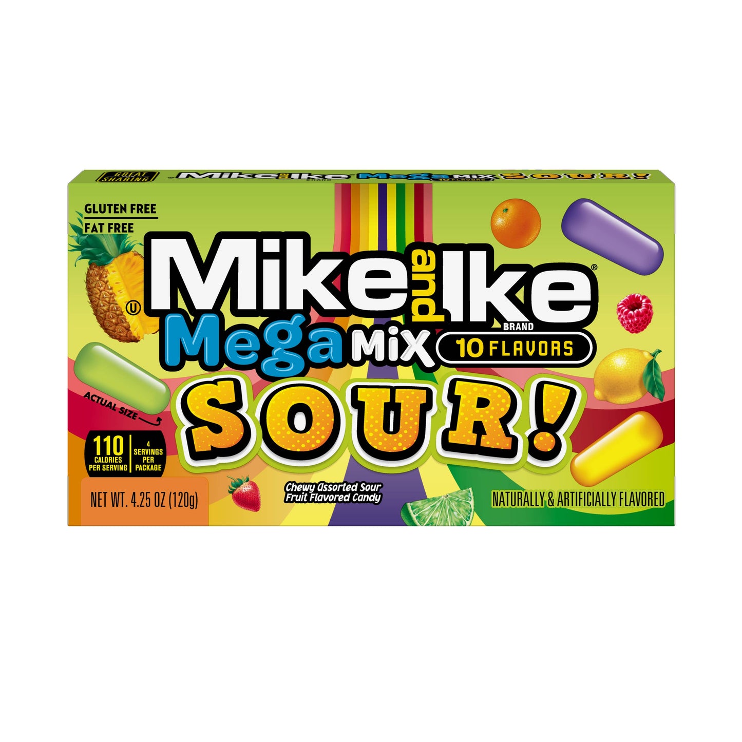 Mike & Ike Mega Mix Sours 4.25oz Theater Box