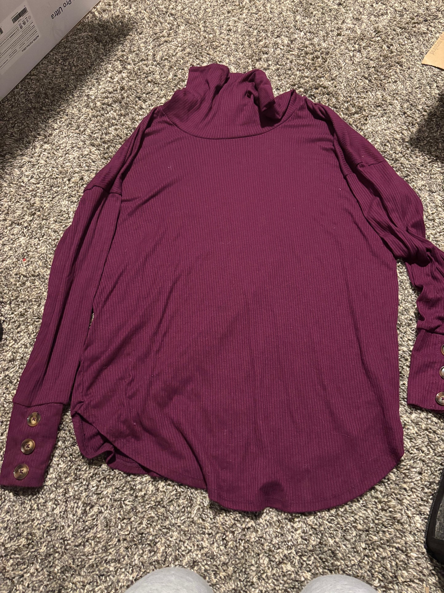 Lularoe large turtle neck maroon