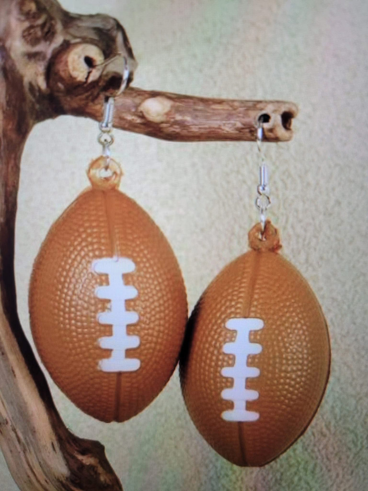 3 d football earrings