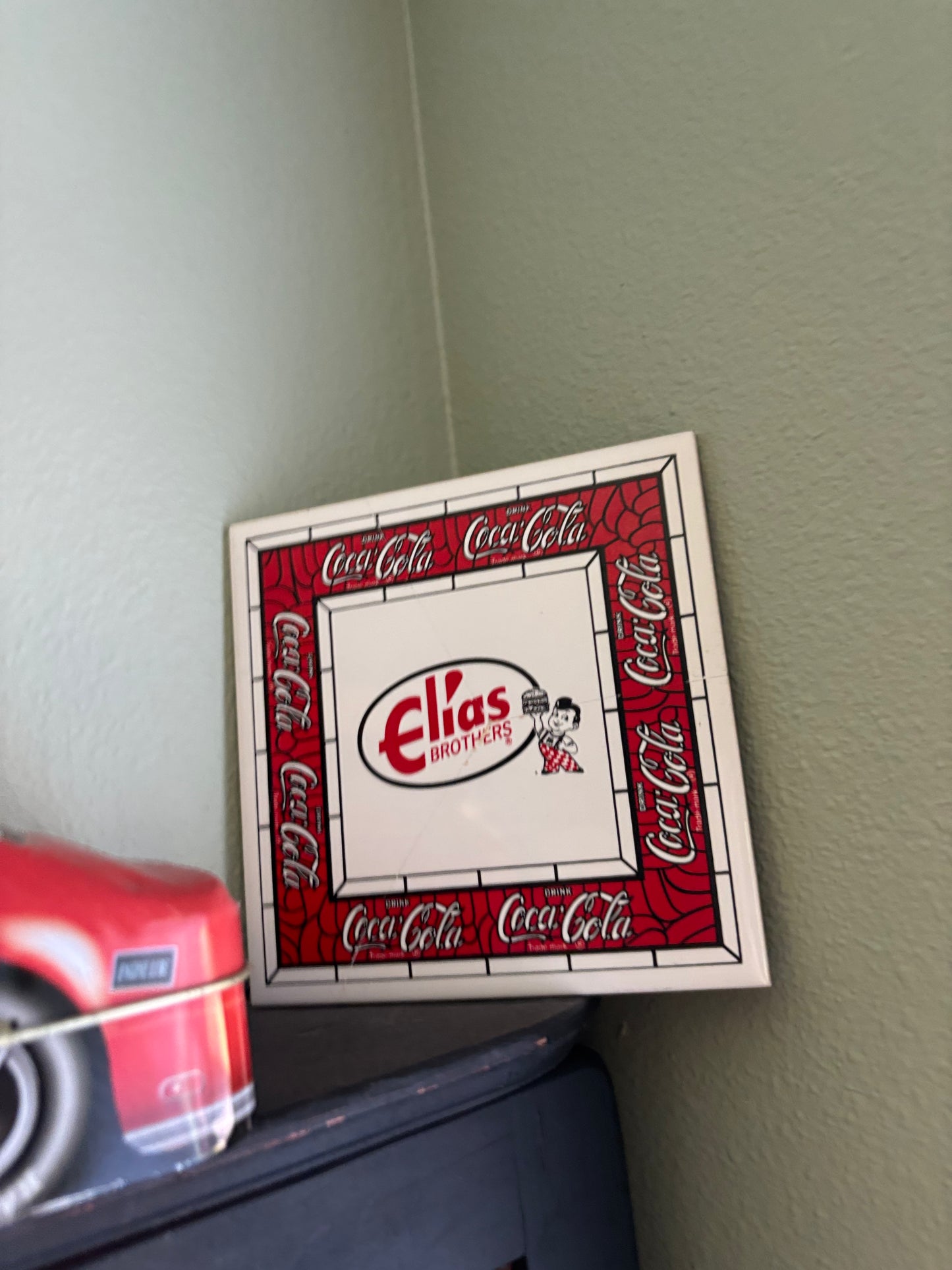Elias Tiffany branded stained glass