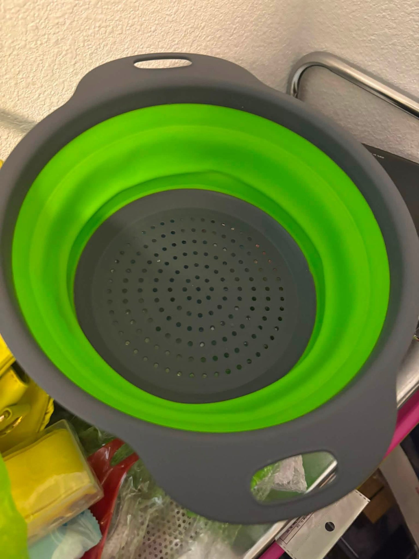 Folding pasta drained