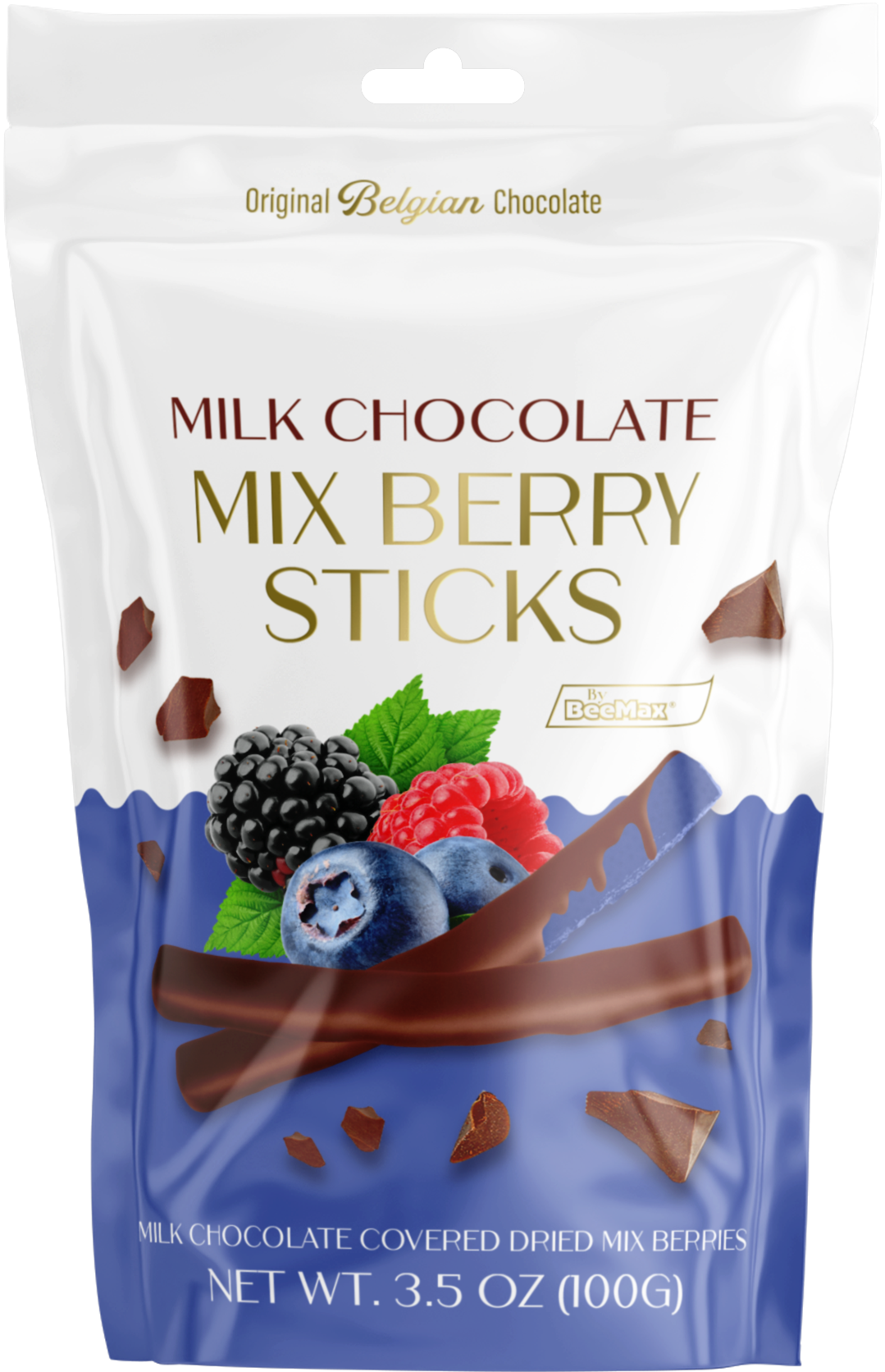 Beemax - Milk Chocolate Covered Dried Mix Berry Sticks