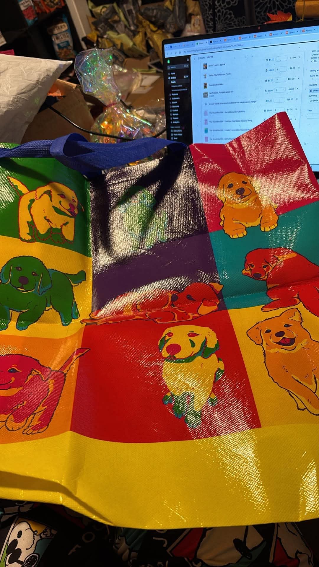 Dog grocery bag