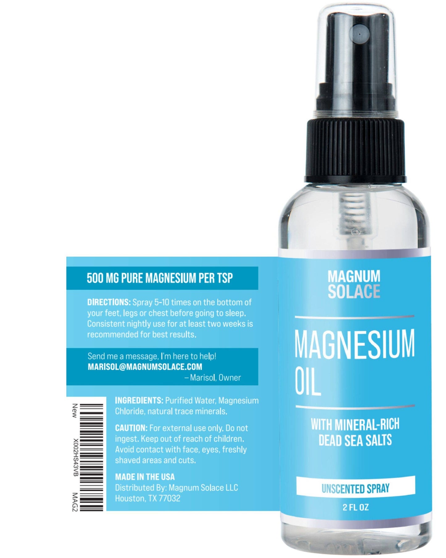 Magnesium Oil Spray for Restless Legs, Sleep, Muscle Relief