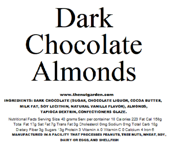 The Nut Garden, Sweetables, Utah Truffles - Almonds, Dark Chocolate Covered (12 oz ): 14 oz