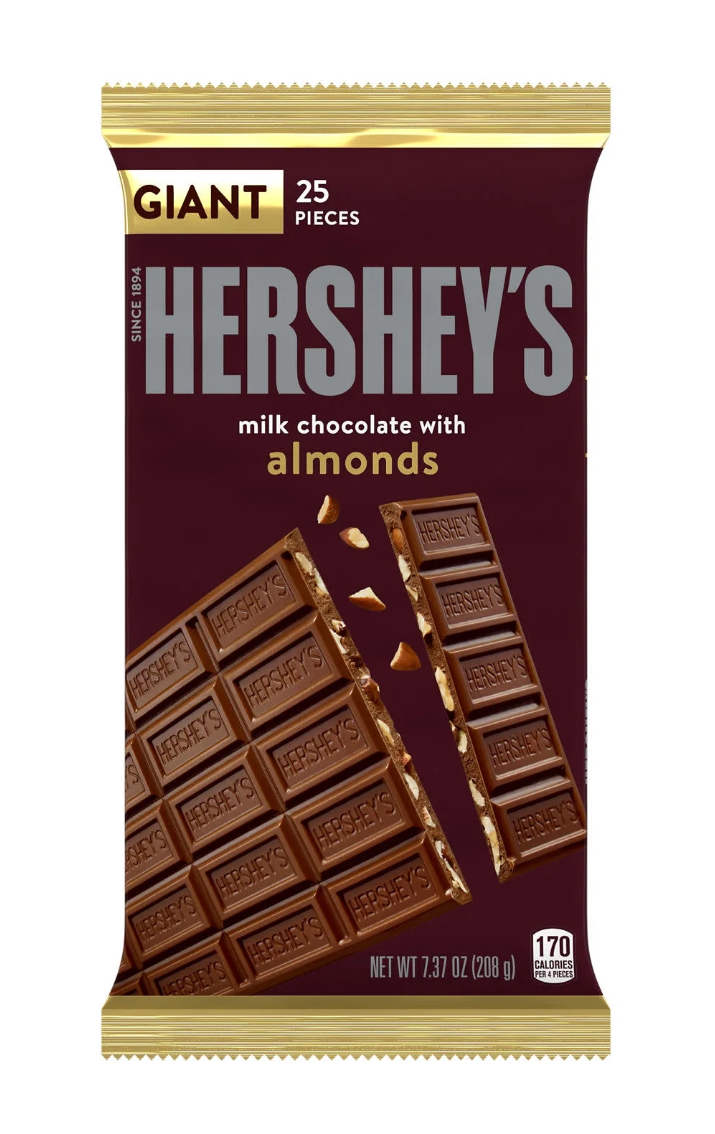 Hershey's Giant Almond milk chocolate bar