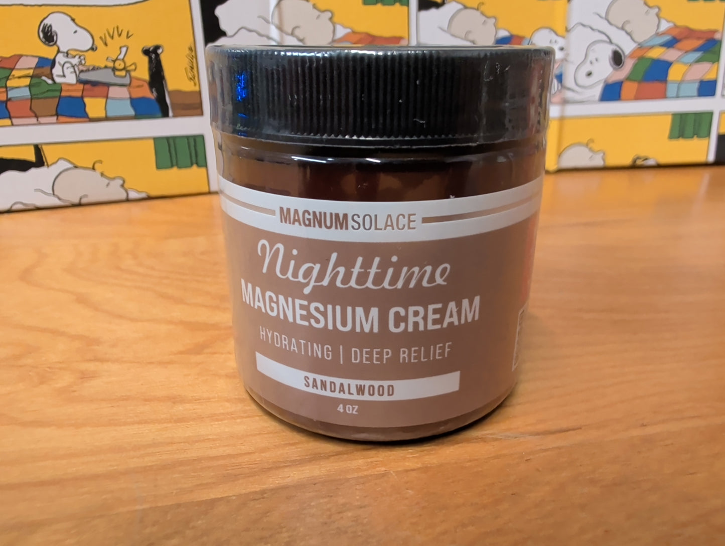 Magnesium night time cream sandalwood scent
