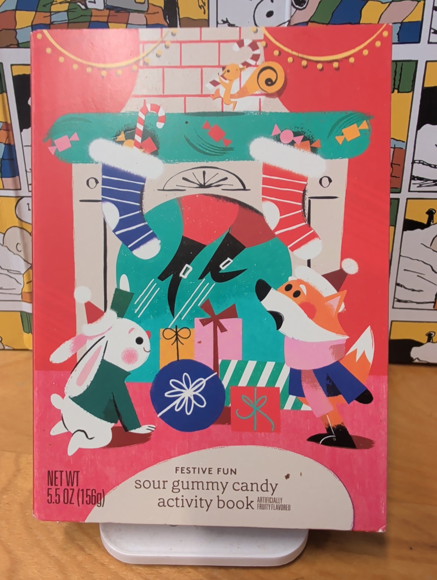 Sour gummy candy activity book