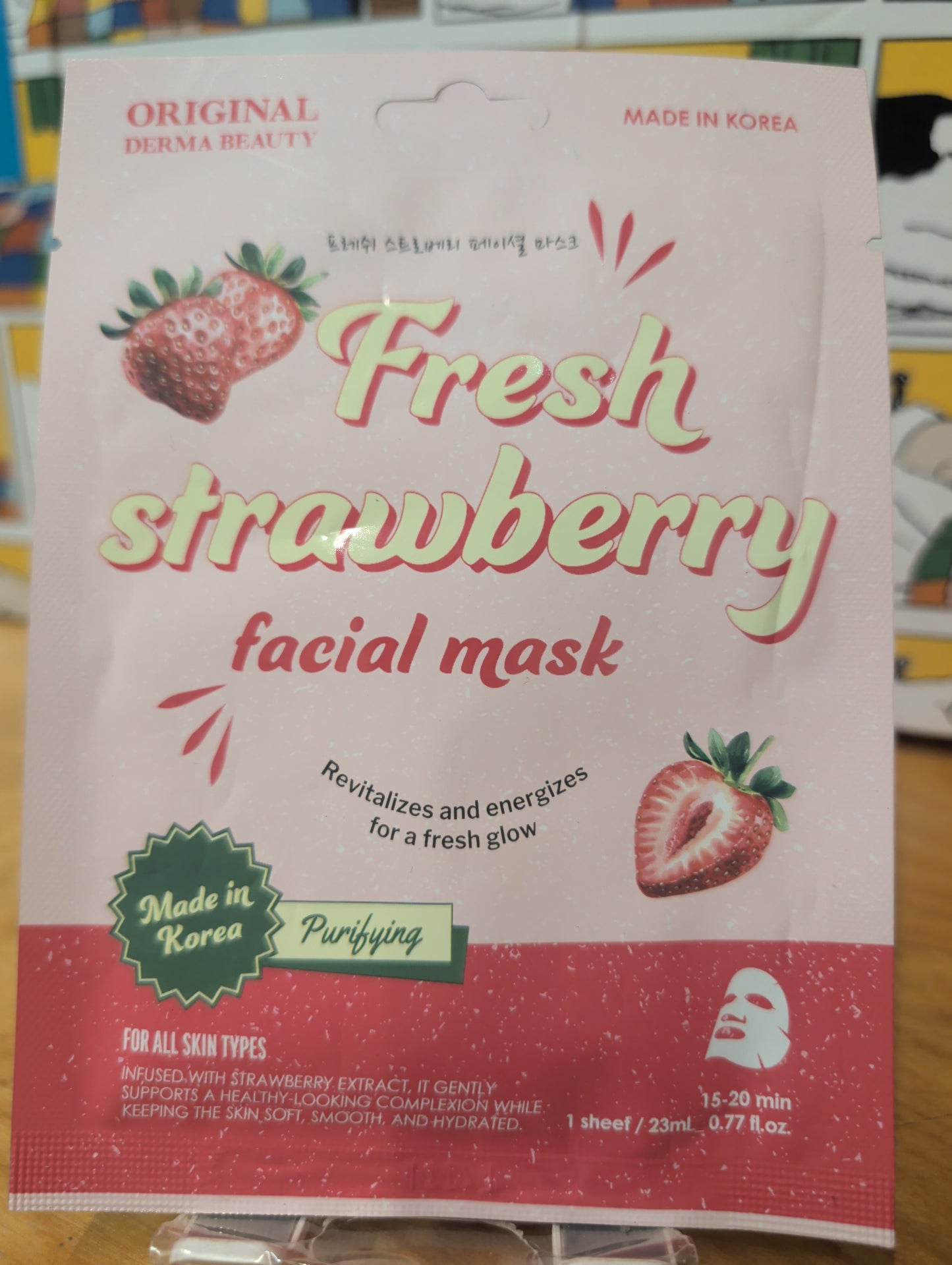Fresh strawberry facial mask