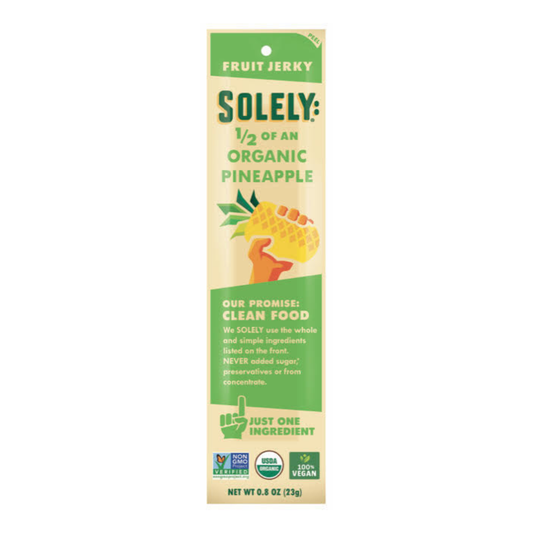 Solely Organic Pineapple Fruit Jerky Strip 0.8oz