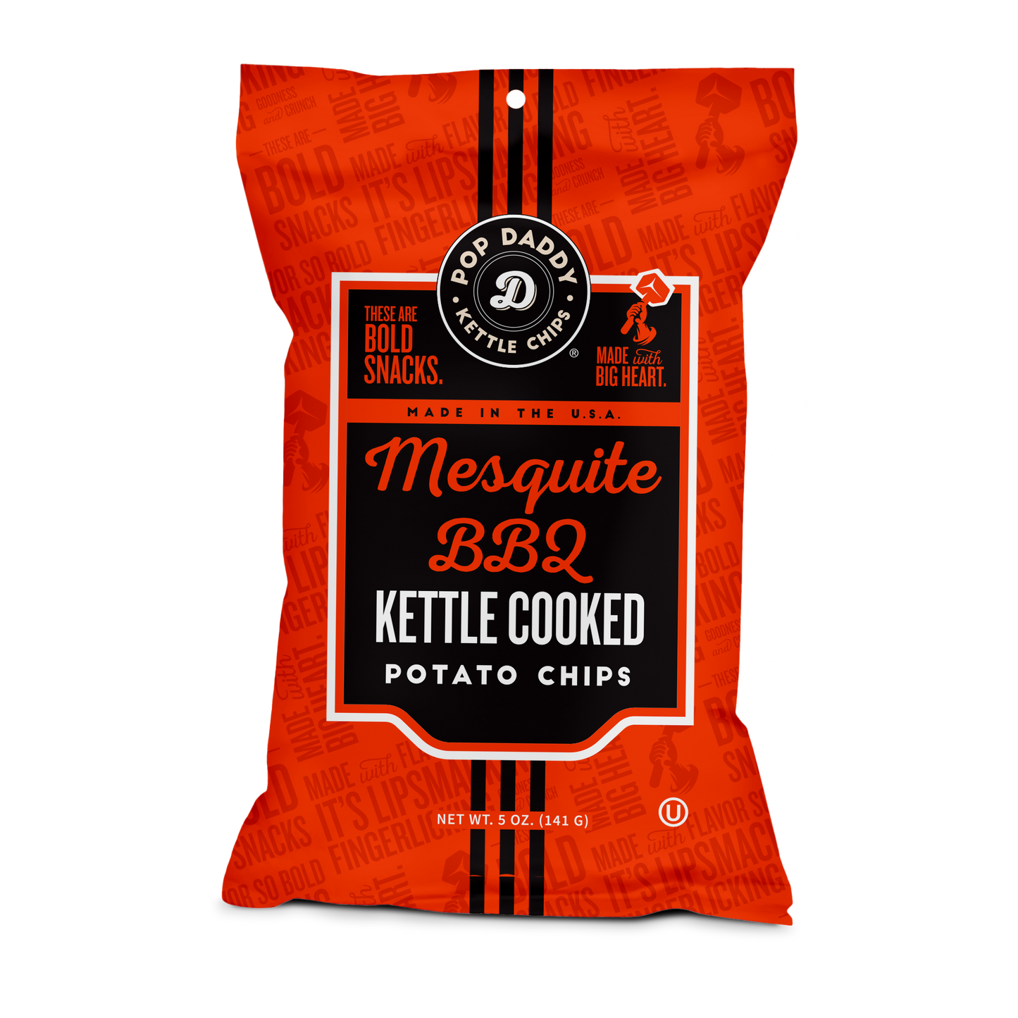 Pop Daddy Snacks - Mesquite BBQ Kettle Cooked Potato Chips 5.0 oz