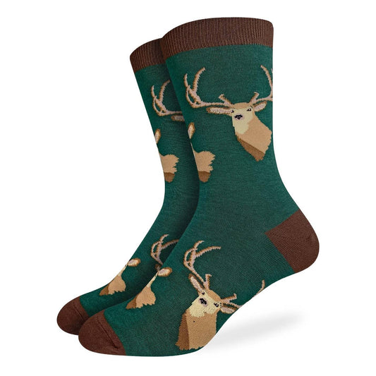 Good Luck Sock - Men's Big and Tall Deer Heads Socks