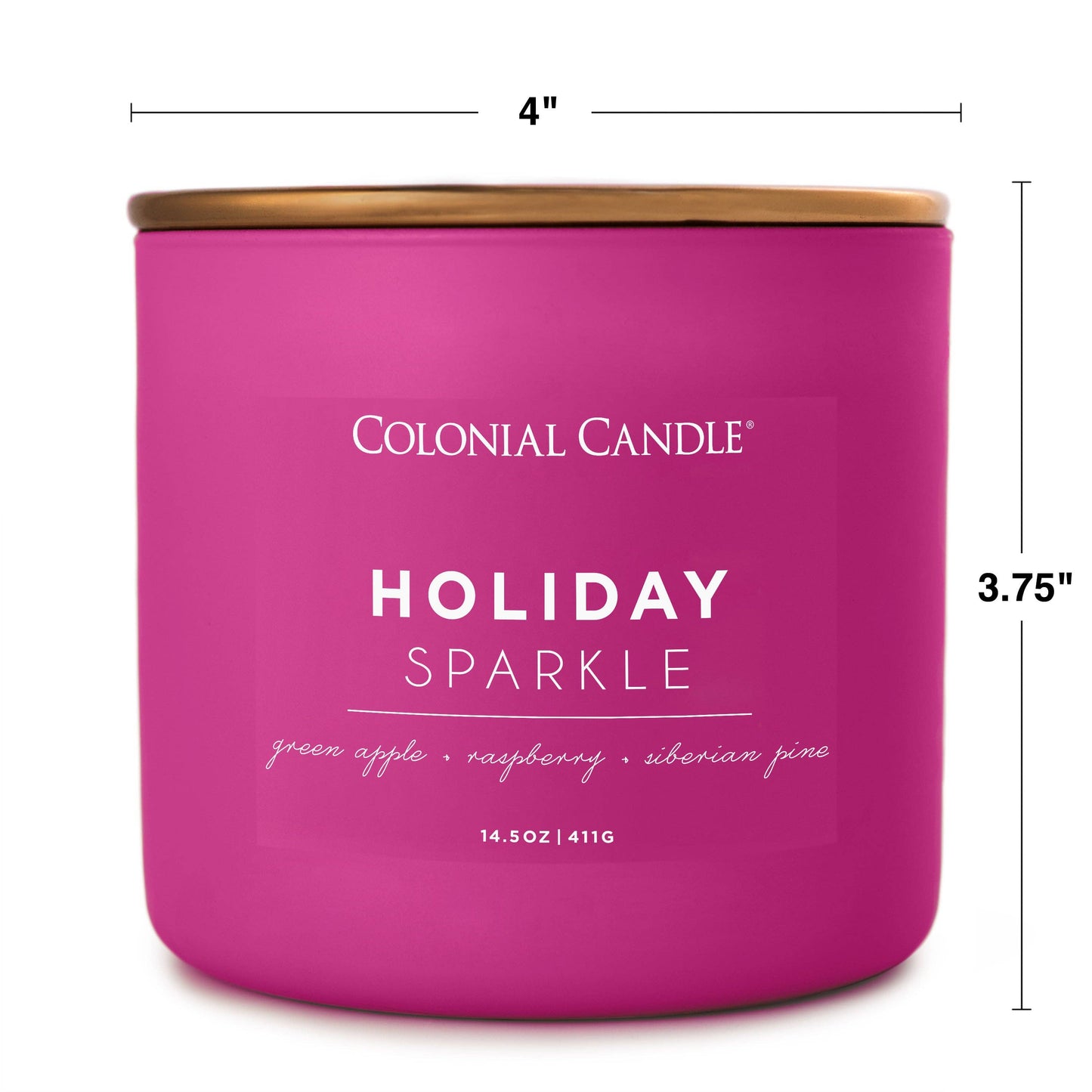 MVP Group International INC - Holiday Sparkle Scented Jar Candle, Soy Blend Wax, 14.5oz