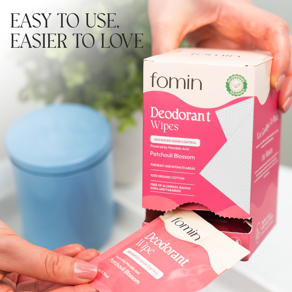 Fomin - Deodorant Wipes — pH-Balanced Odor Control | Fragrance Free: 5 PK / Fragrance Free