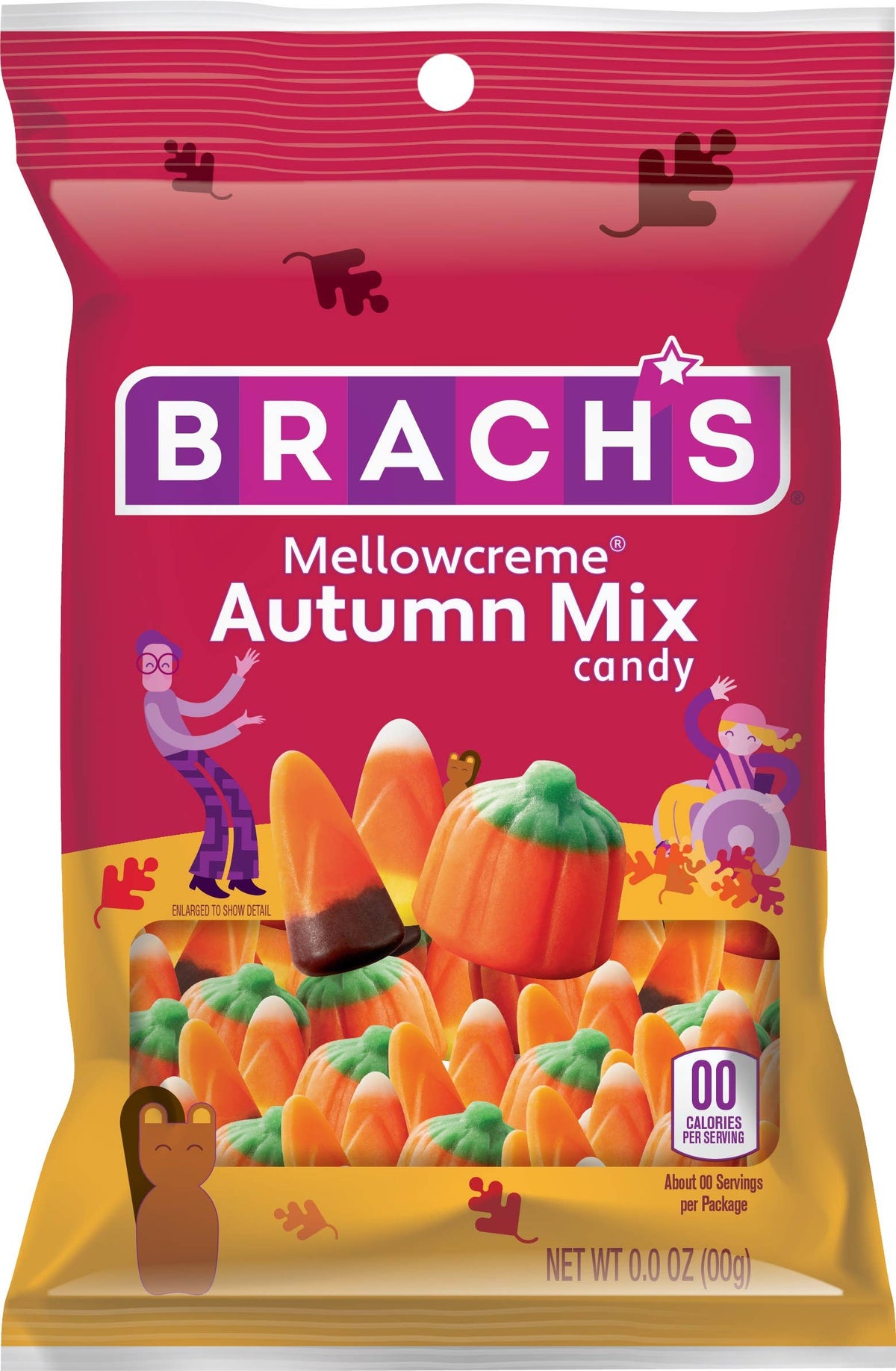 Grandpa Joe's Candy Shop - Brach's Autumn Mix Peg Bag, 4.2oz, 18ct