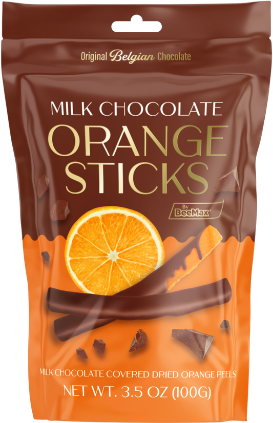 Beemax - Milk Chocolate Covered Dried Orange Sticks