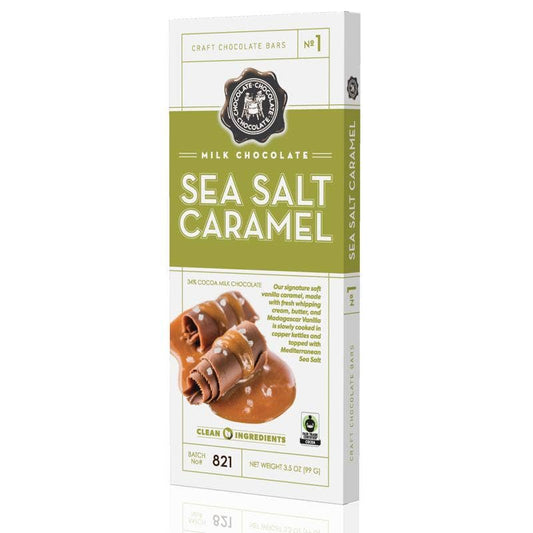 Chocolate Chocolate Chocolate Company - NO 1 - Milk Sea Salt Caramel Bar 3.5 OZ- CASE/12