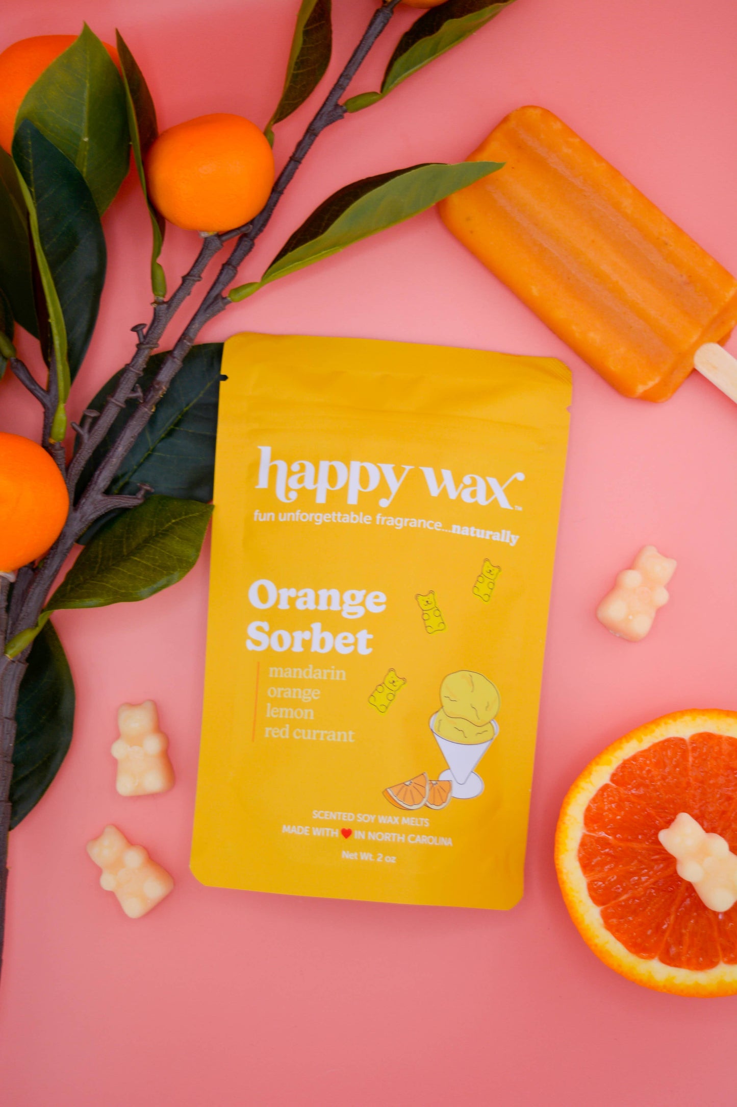 Orange Sorbet Wax Melts - Sample Pouch (2 oz)