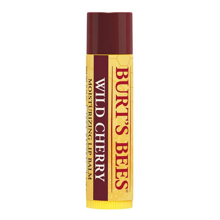 Burt's Bees - Wild Cherry Lip Balm Display With Beeswax, 12 Count