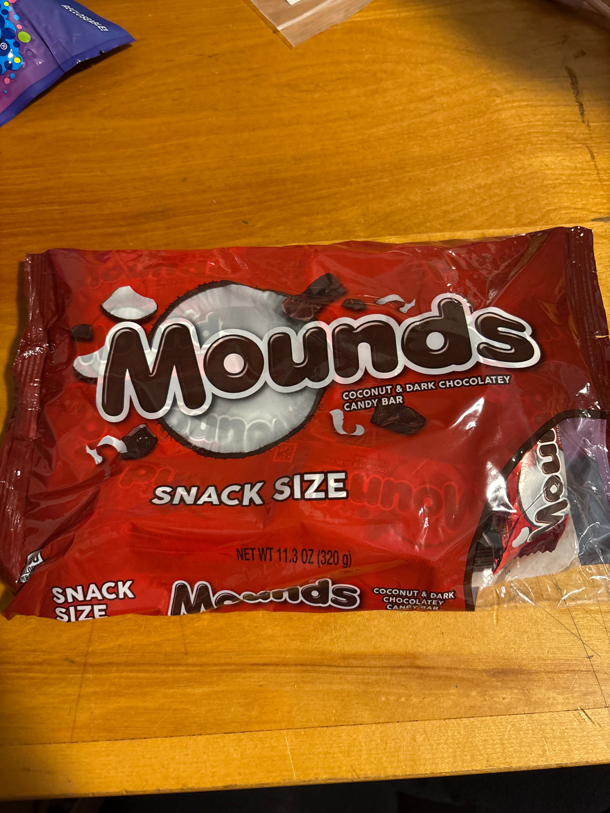 Mounds snack size