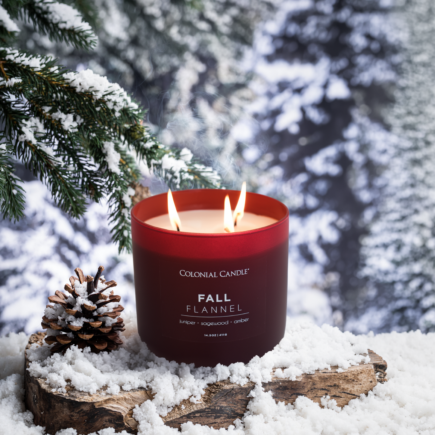 MVP Group International INC - Fall Flannel Scented Jar Candle, Soy Blend Wax, 14.5oz
