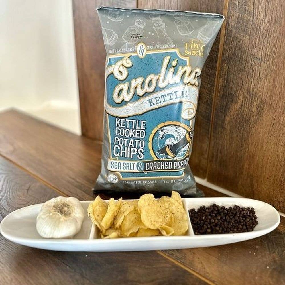 1 in 6 Snacks- Carolina Kettle chips - Sea Salt & Cracked Pepper Carolina Kettle 5 oz