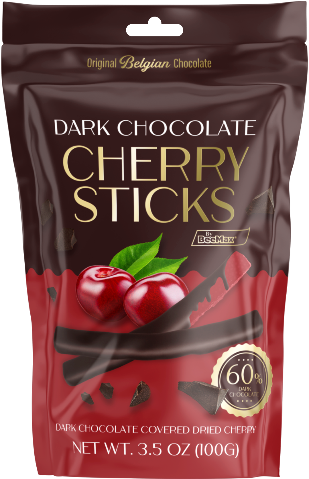 Beemax - Dark Chocolate Covered Dried Cherry Sticks