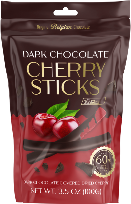 Beemax - Dark Chocolate Covered Dried Cherry Sticks