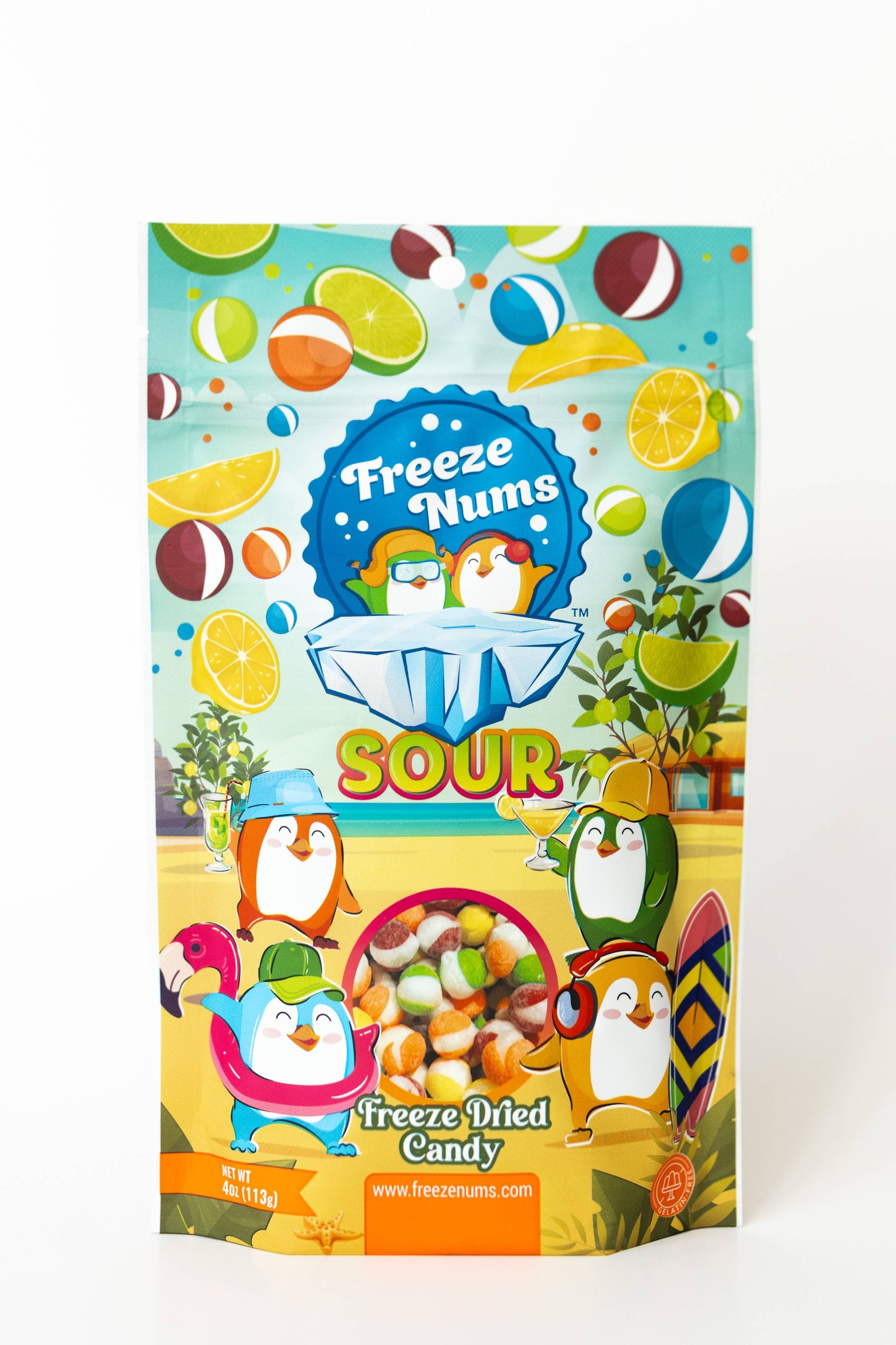 Freeze Num Sour Nums Freeze Dried Candy, 4oz Bag