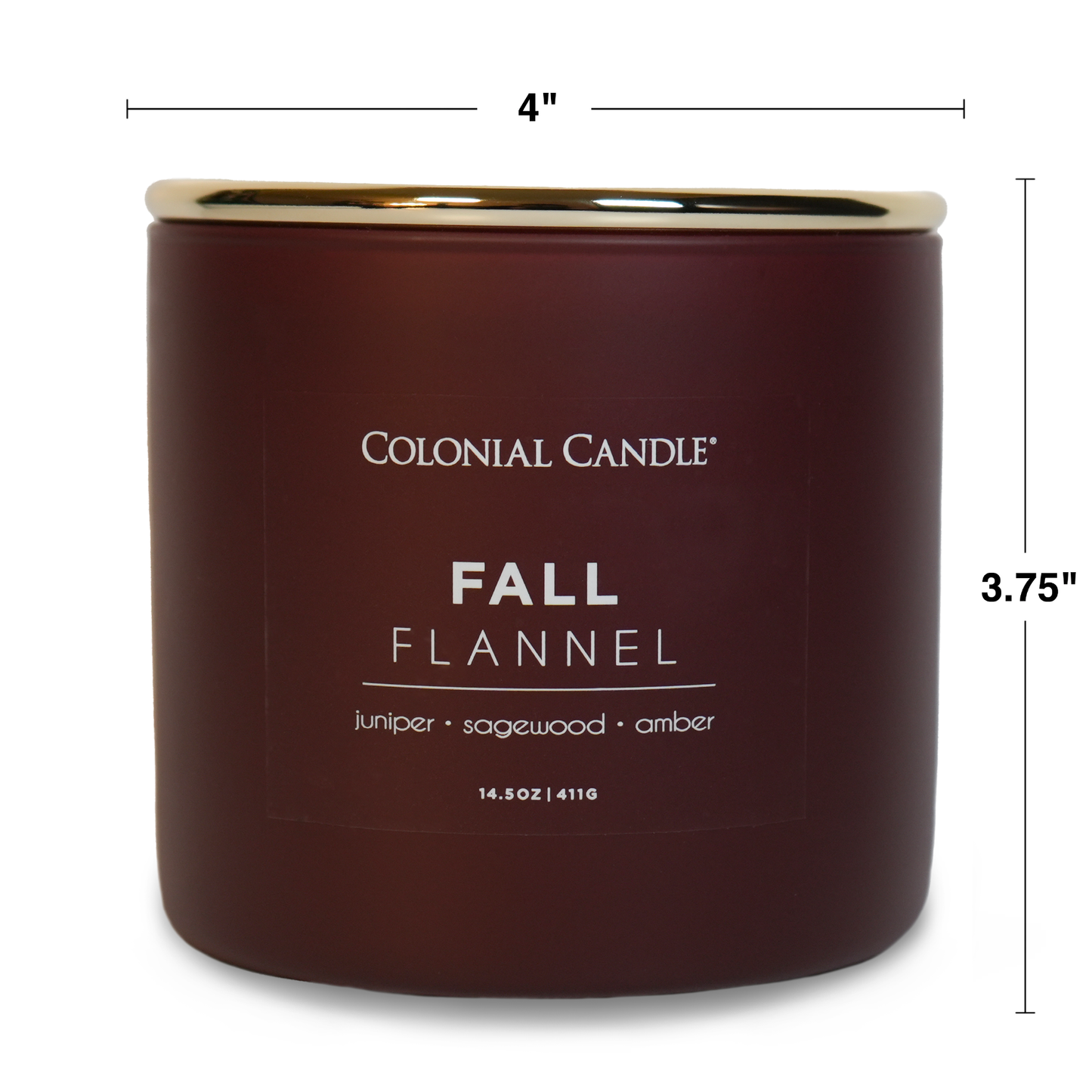 MVP Group International INC - Fall Flannel Scented Jar Candle, Soy Blend Wax, 14.5oz