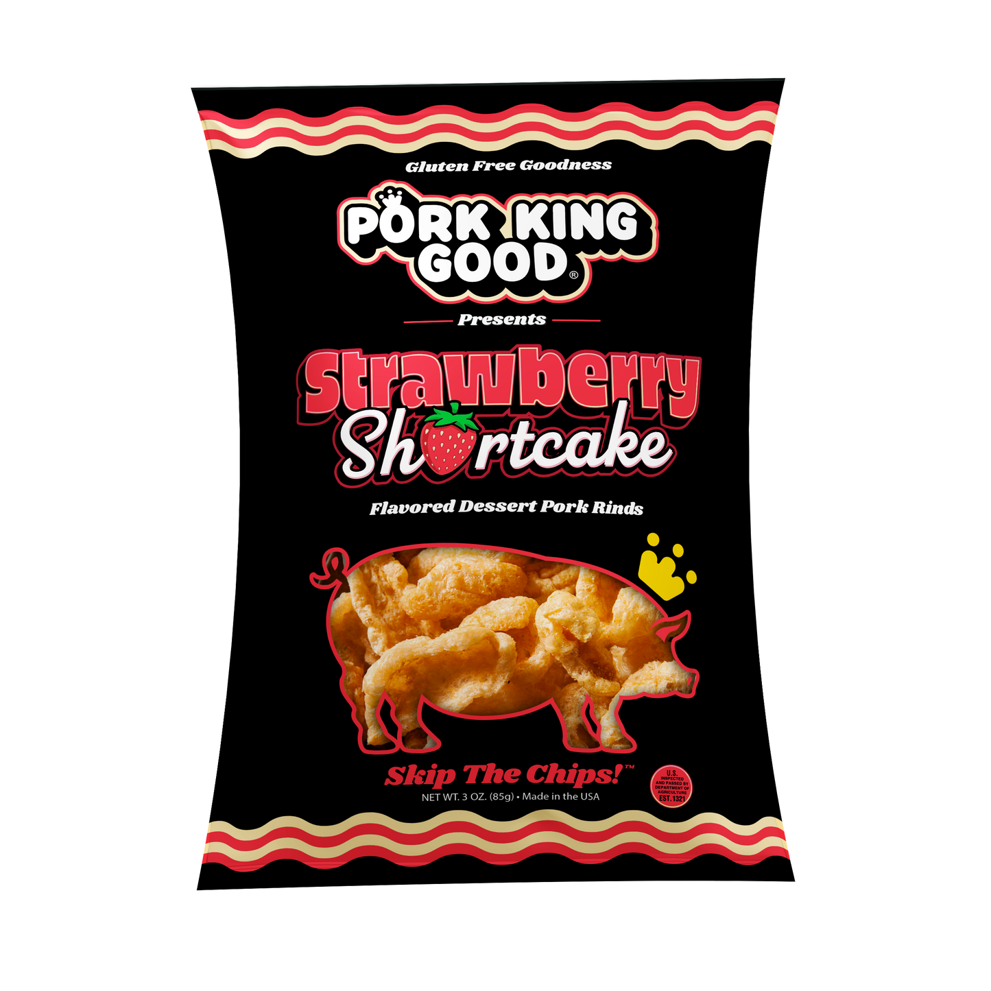 Strawberry Shortcake Flavored Pork Rinds 3oz