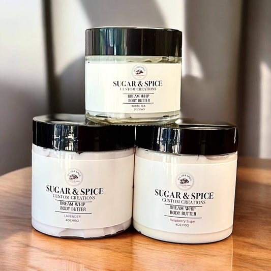 Sugar and Spice Custom Creations - Dream Whip Body Butter – Ultra-Nourishing Whipped Moisture: 2oz Lavender