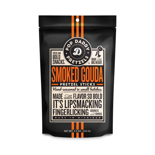 Pop Daddy Snacks - Pop Daddy – Smoked Gouda Seasoned Pretzels 7.5oz