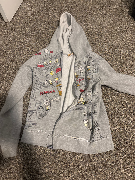 Large snoopy jr zip hoodie
