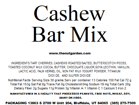 Cashew Bar Mix 12 oz