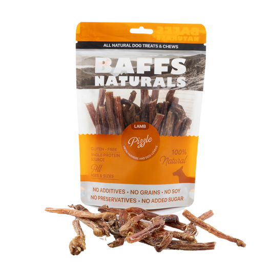 All-Natural Premium Lamb Pizzle Dog Chews (8oz Bag)
