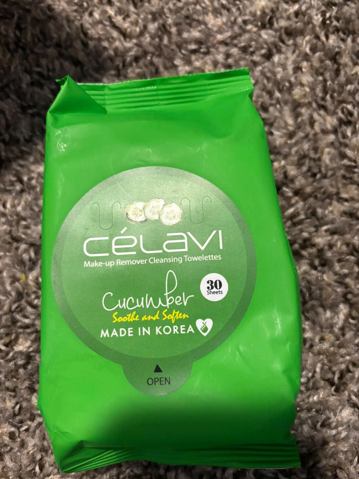 Cucumber face wipes