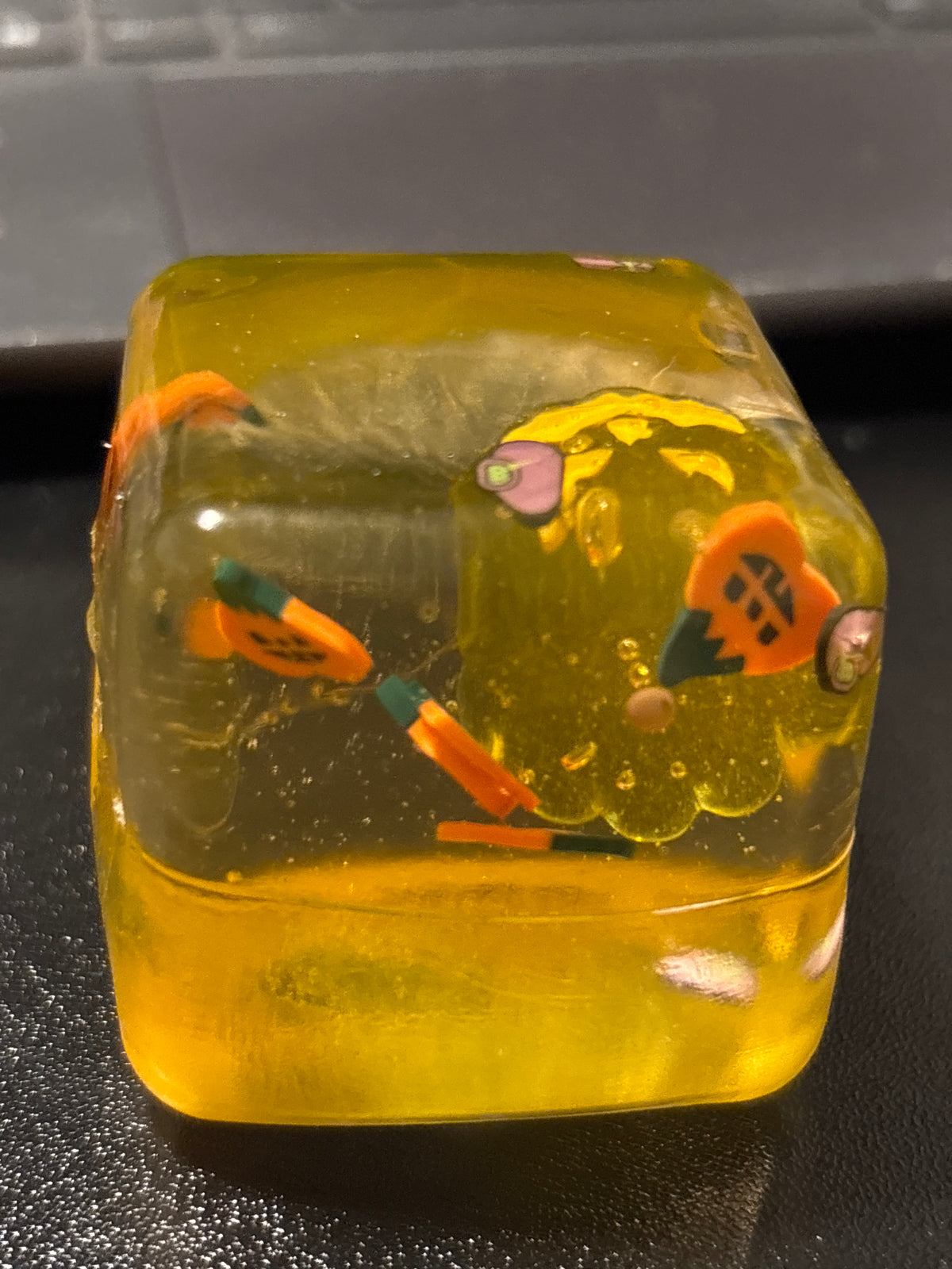 Orange Halloween square squishy
