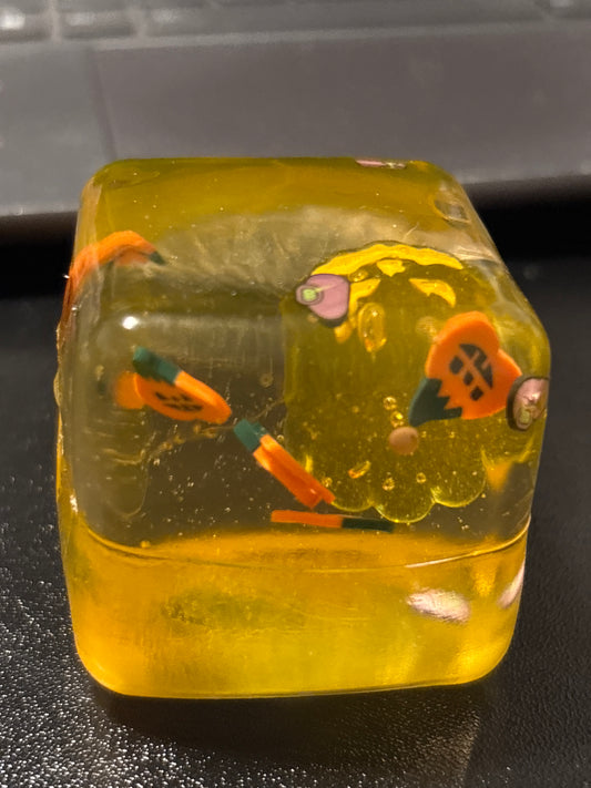 Orange Halloween square squishy