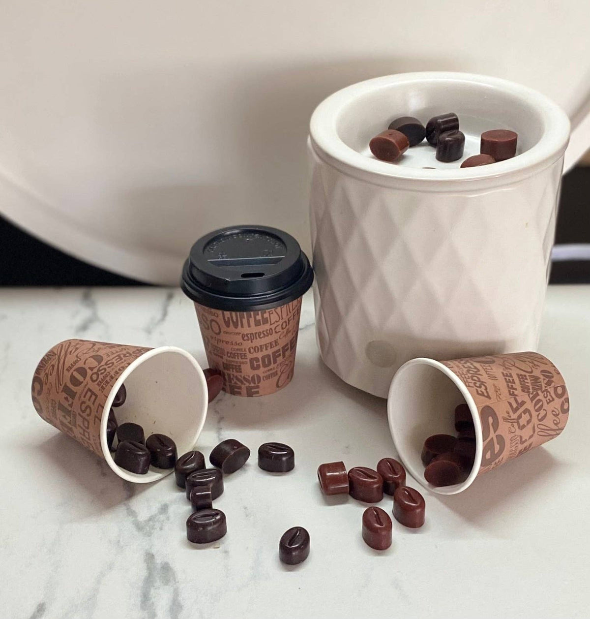 Sugar and Spice Custom Creations - Premium Coffee Bean Wax Melts - Handcrafted Aromatherapy Fra: Medium Roast