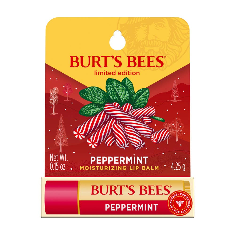 Burt's Bees - Holiday Peppermint Moisturizing Lip Balm Blister Box